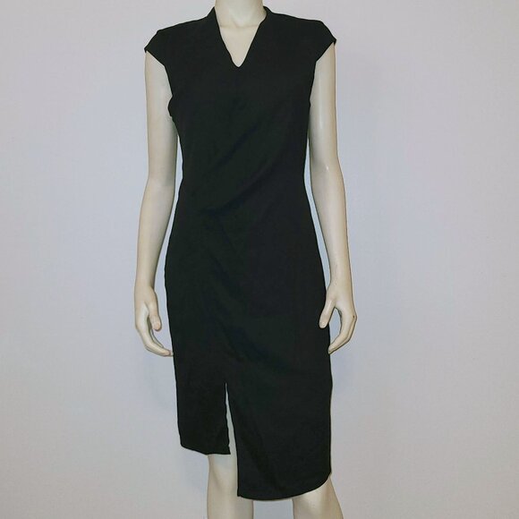 HELMUT LANG Asymmetrical Silk Blend  Dress, Size 6 - Picture 2 of 4